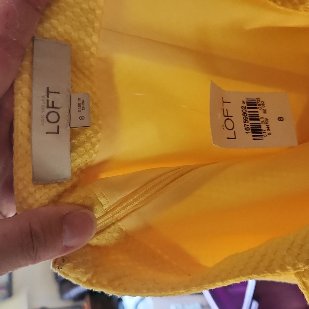 Ann Taylor Lof5 casual dress yellow - Picture 5 of 5
